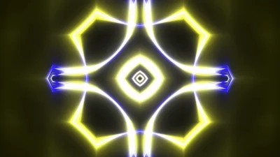 Abstract Neon Geometric Kaleidoscope Pattern Animation