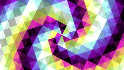 Abstract Geometric Triangle Pattern Rotating Spiral Animation