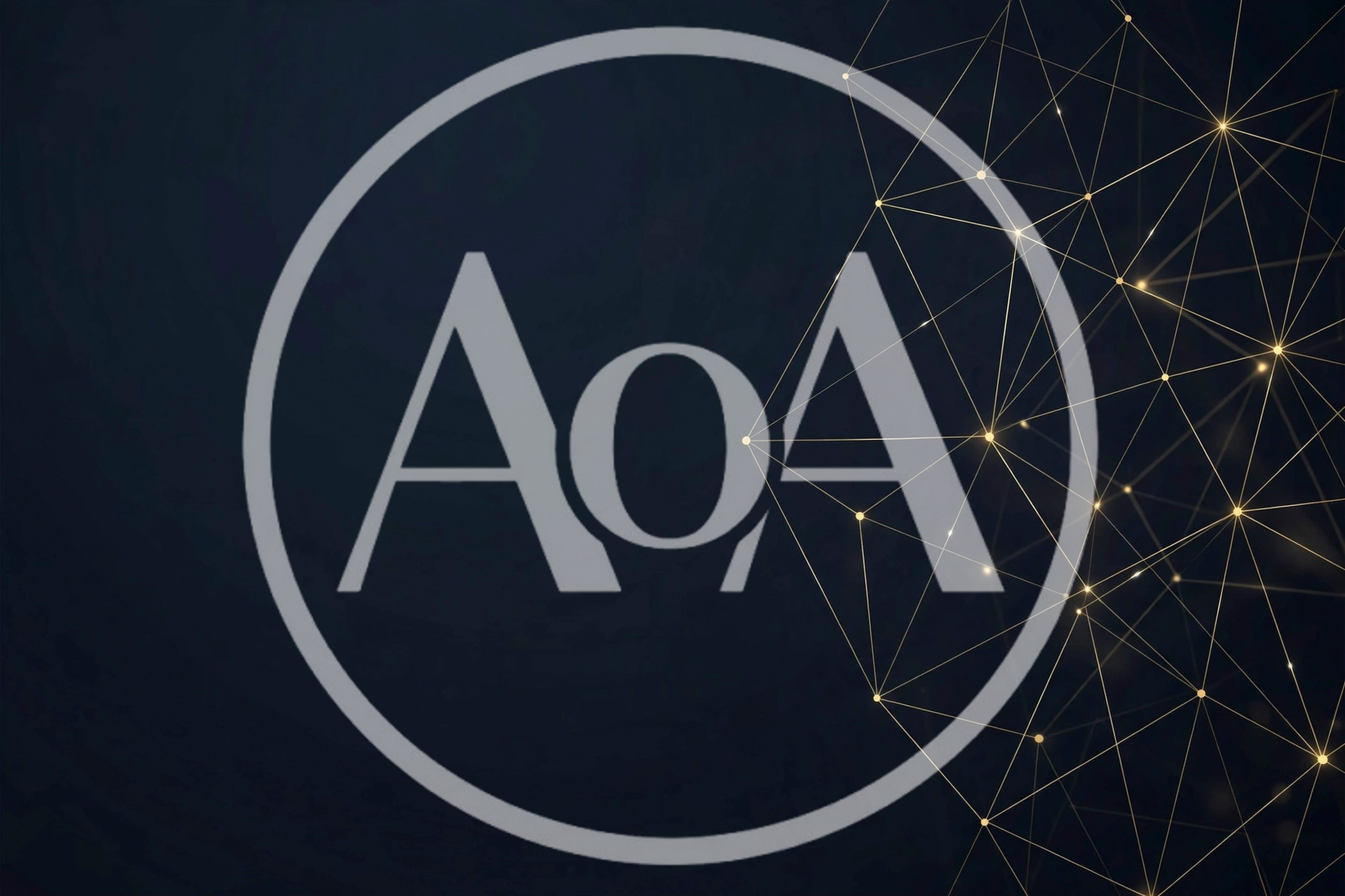 Abstract Network Connection Nodes On Dark Background