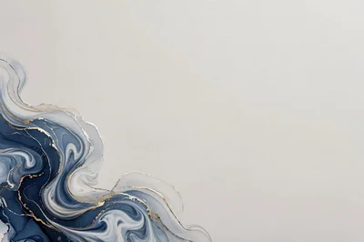 Abstract Blue And Gold Alcohol Ink Background