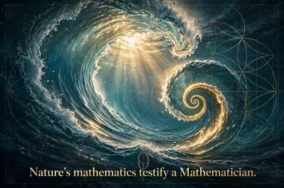 Golden Spiral Wave With Sacred Geometry Overlay
