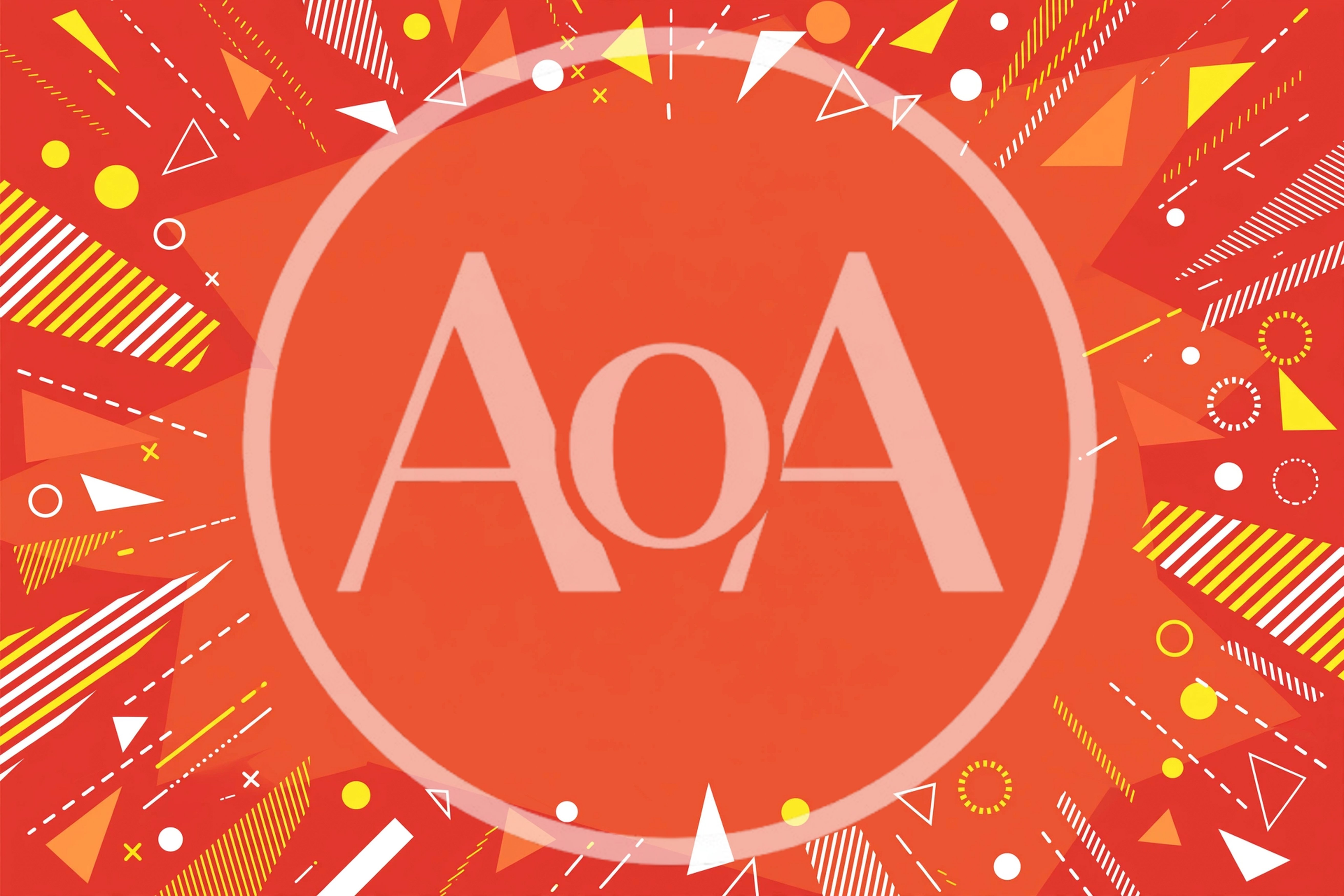 Abstract Geometric Memphis Style Red Background