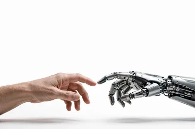 Human Hand Reaching Toward Robotic Hand