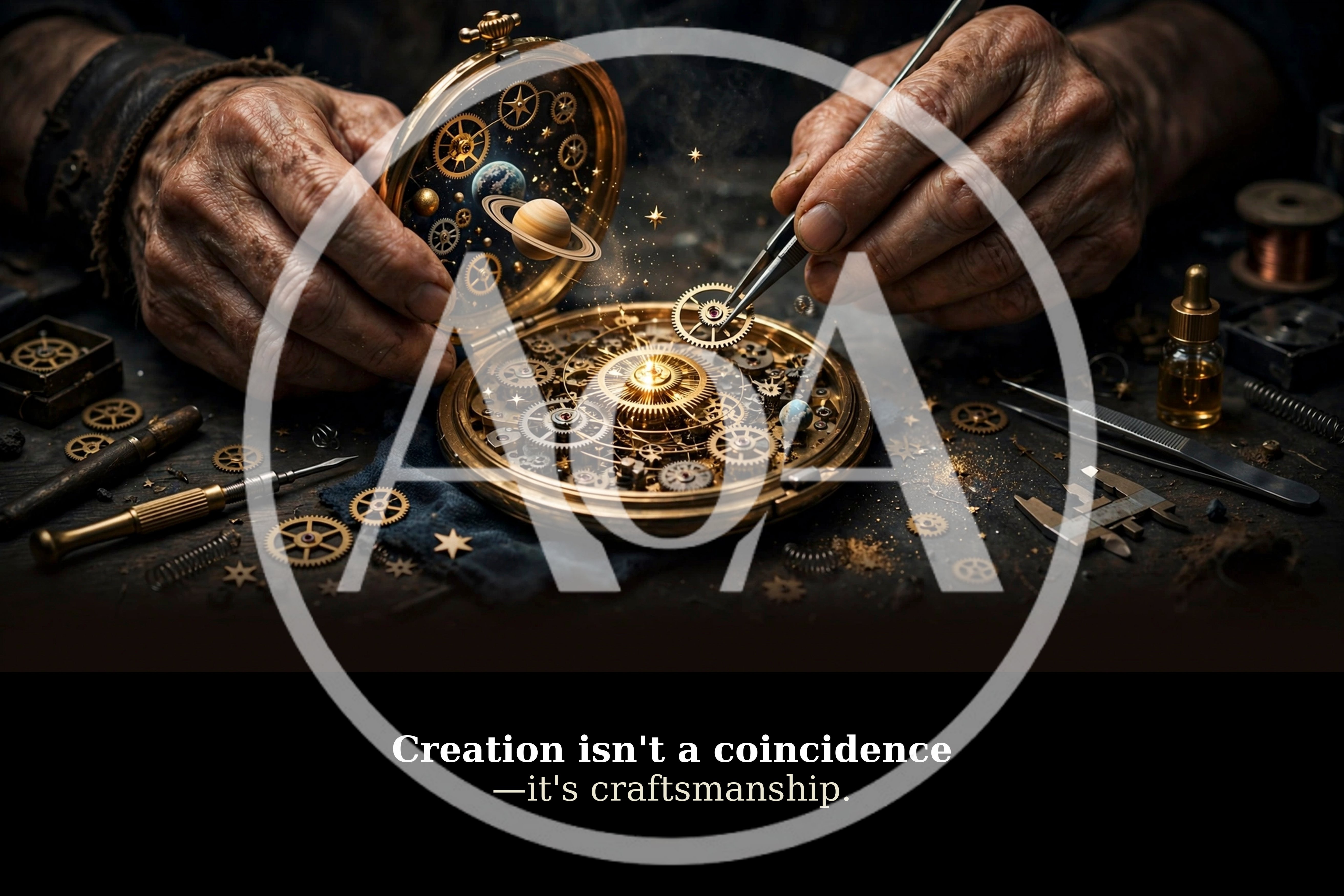 Watchmaker Assembling Intricate Celestial Pocket Watch