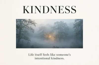 Inspirational Quote Poster With Misty Forest Landscape