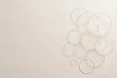 Abstract Minimalist Background With Intersecting Golden Circles
