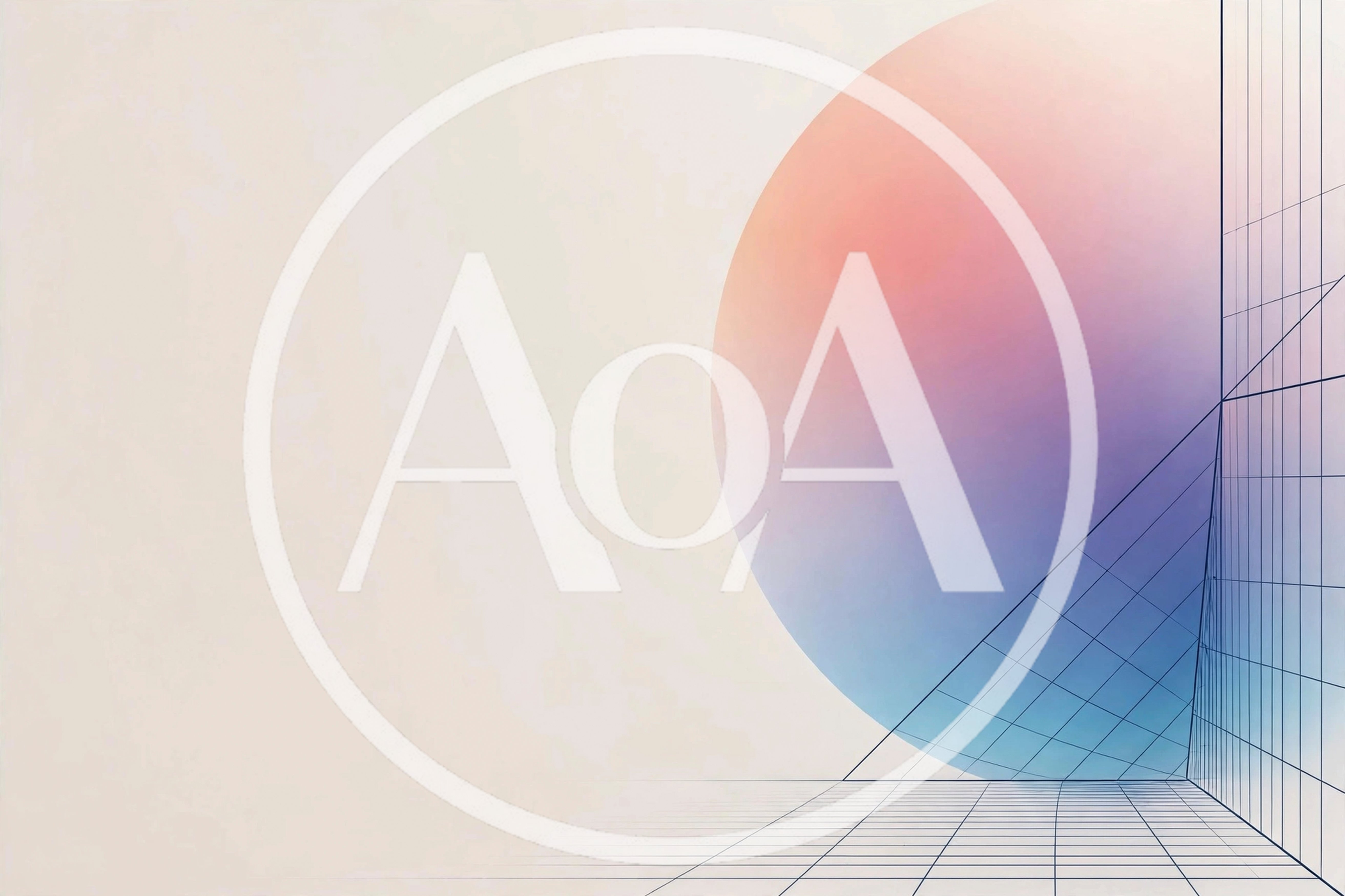 Abstract Geometric Sphere With Grid Perspective Background