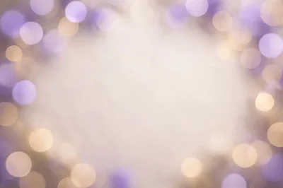 Abstract Background With Purple And Gold Bokeh Lights