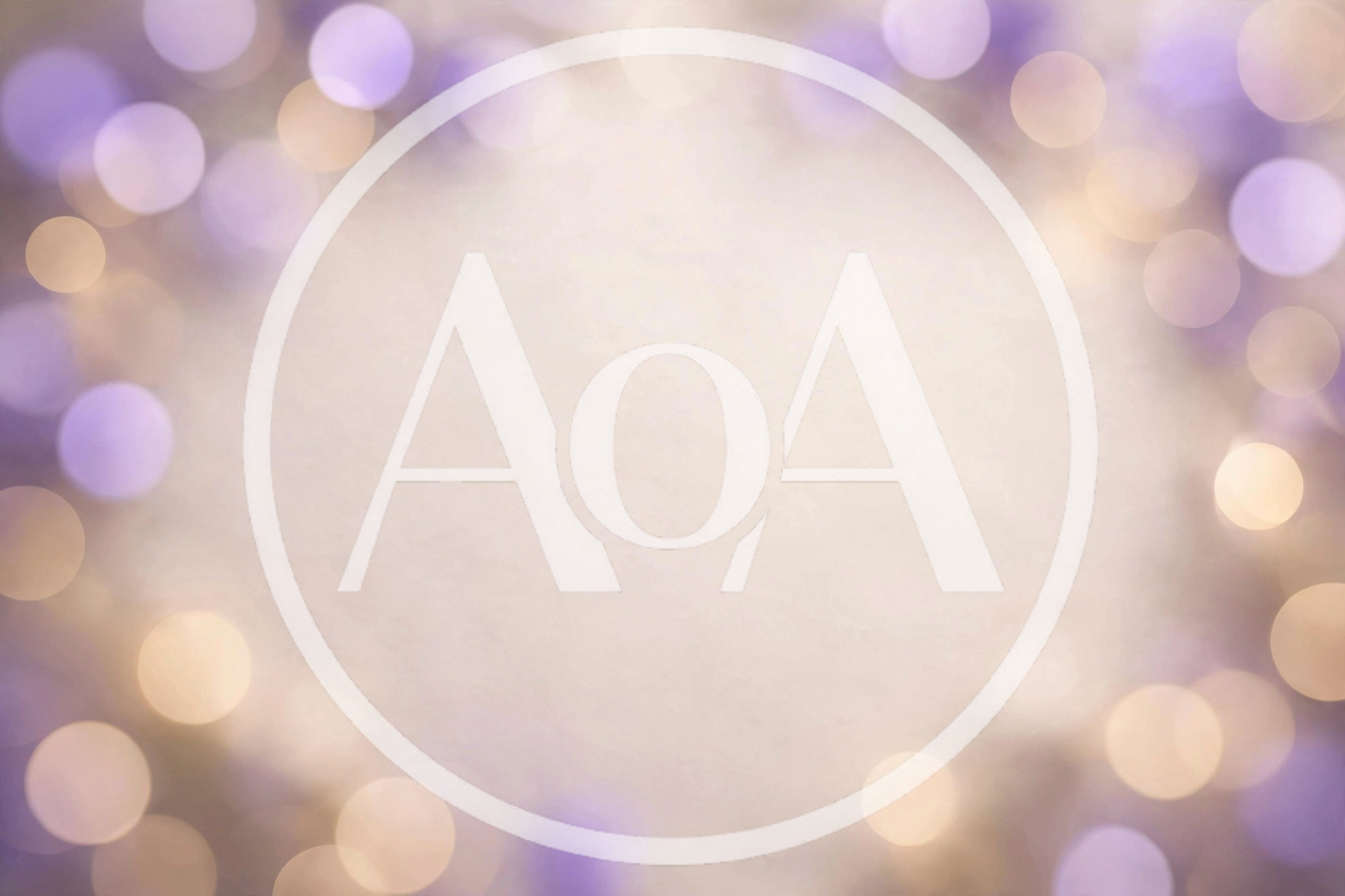 Abstract Background With Purple And Gold Bokeh Lights
