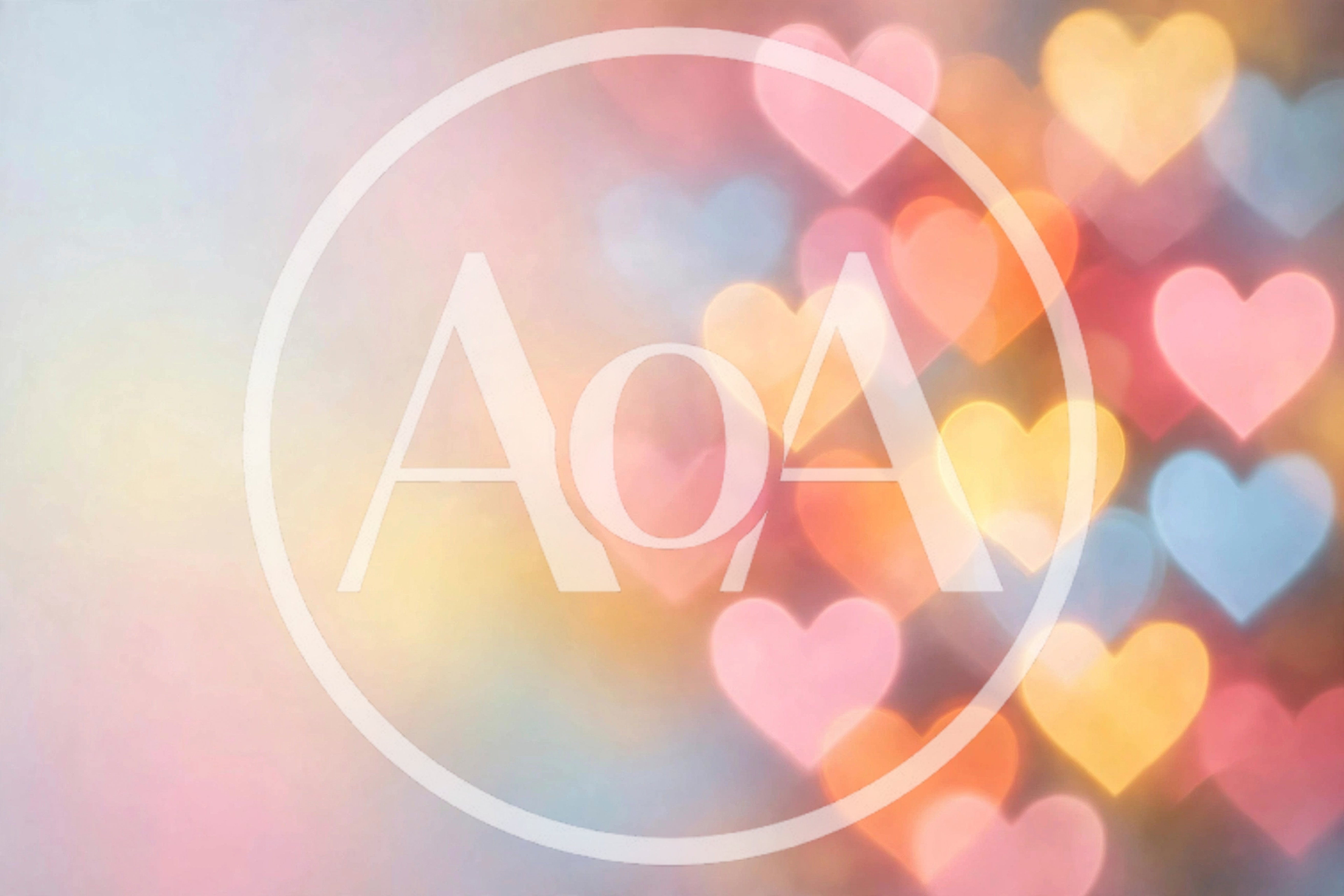 Abstract Background With Glowing Pastel Heart Bokeh