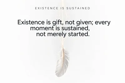 Inspirational Quote About Existence With Floating White Feather