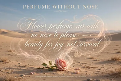 Pink Rose In Desert With Calligraphy Text