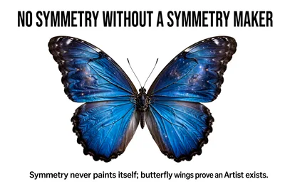 Blue Morpho Butterfly With Cosmic Wing Patterns