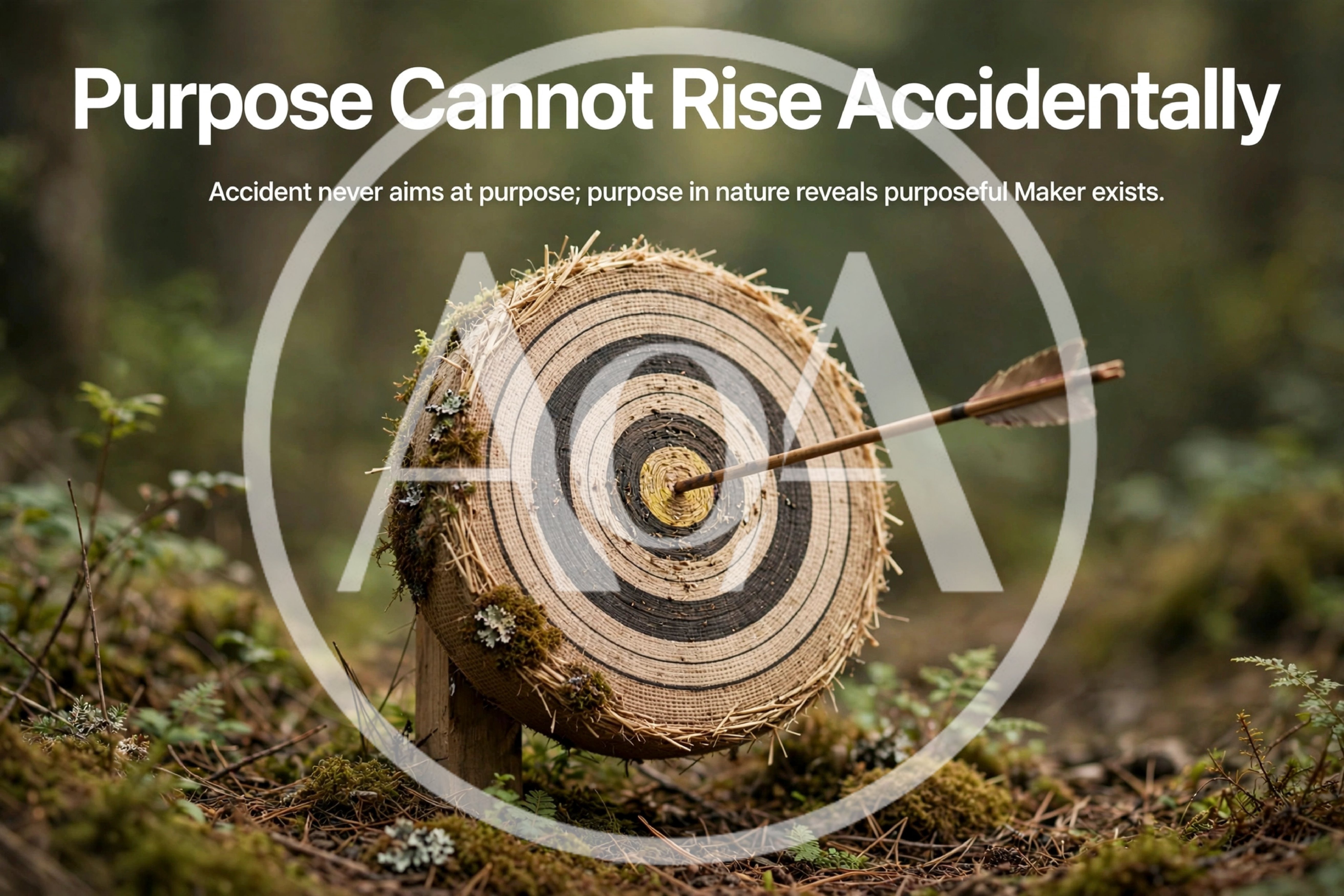 Arrow Piercing Center Of Rustic Archery Target
