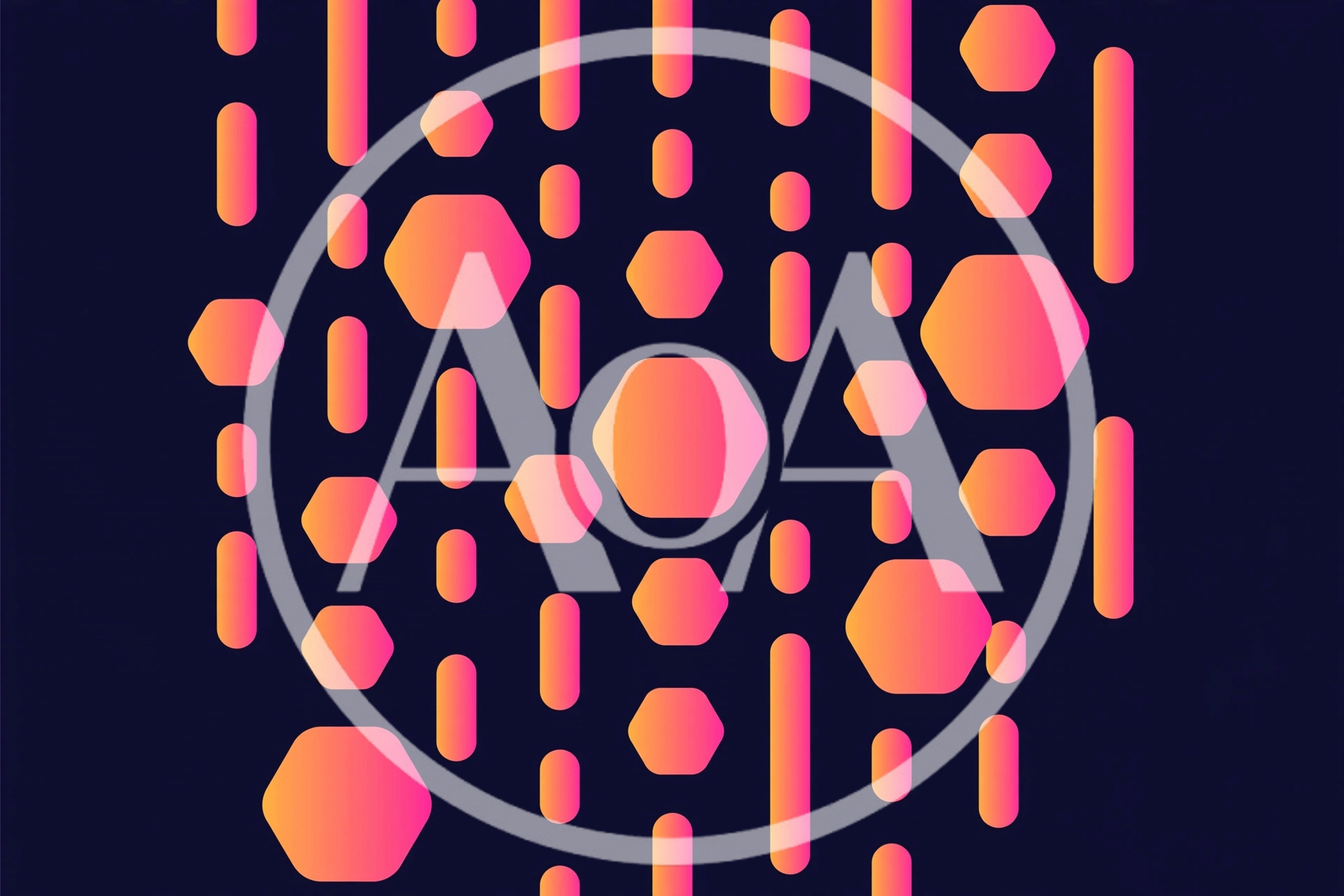 Abstract Digital Background With Floating Hexagons And Lines