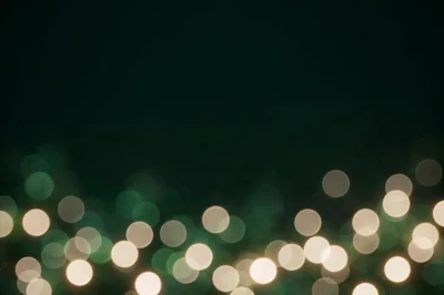 Abstract Green And Gold Bokeh Light Background