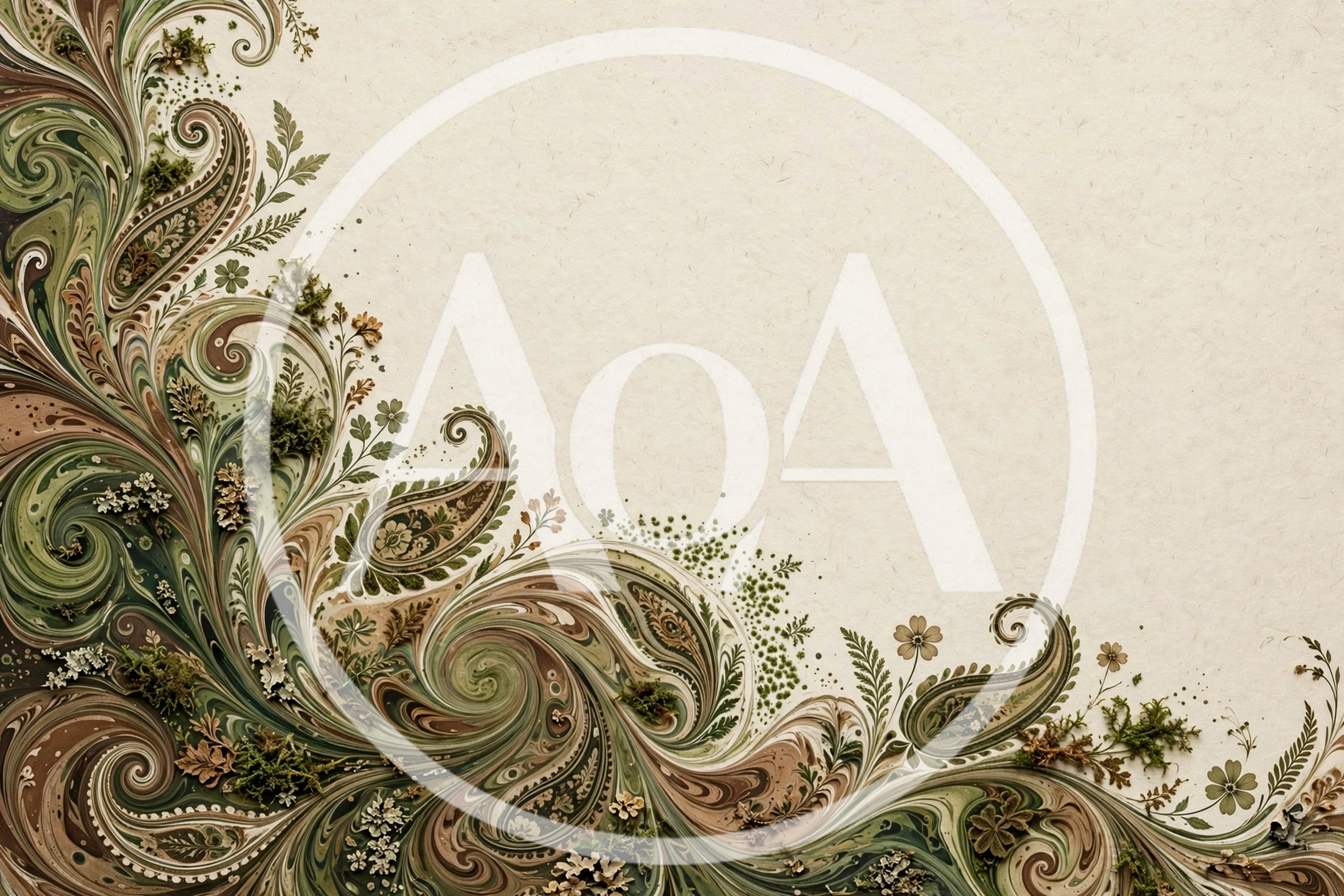 Elegant Paisley Swirls With Botanical Elements