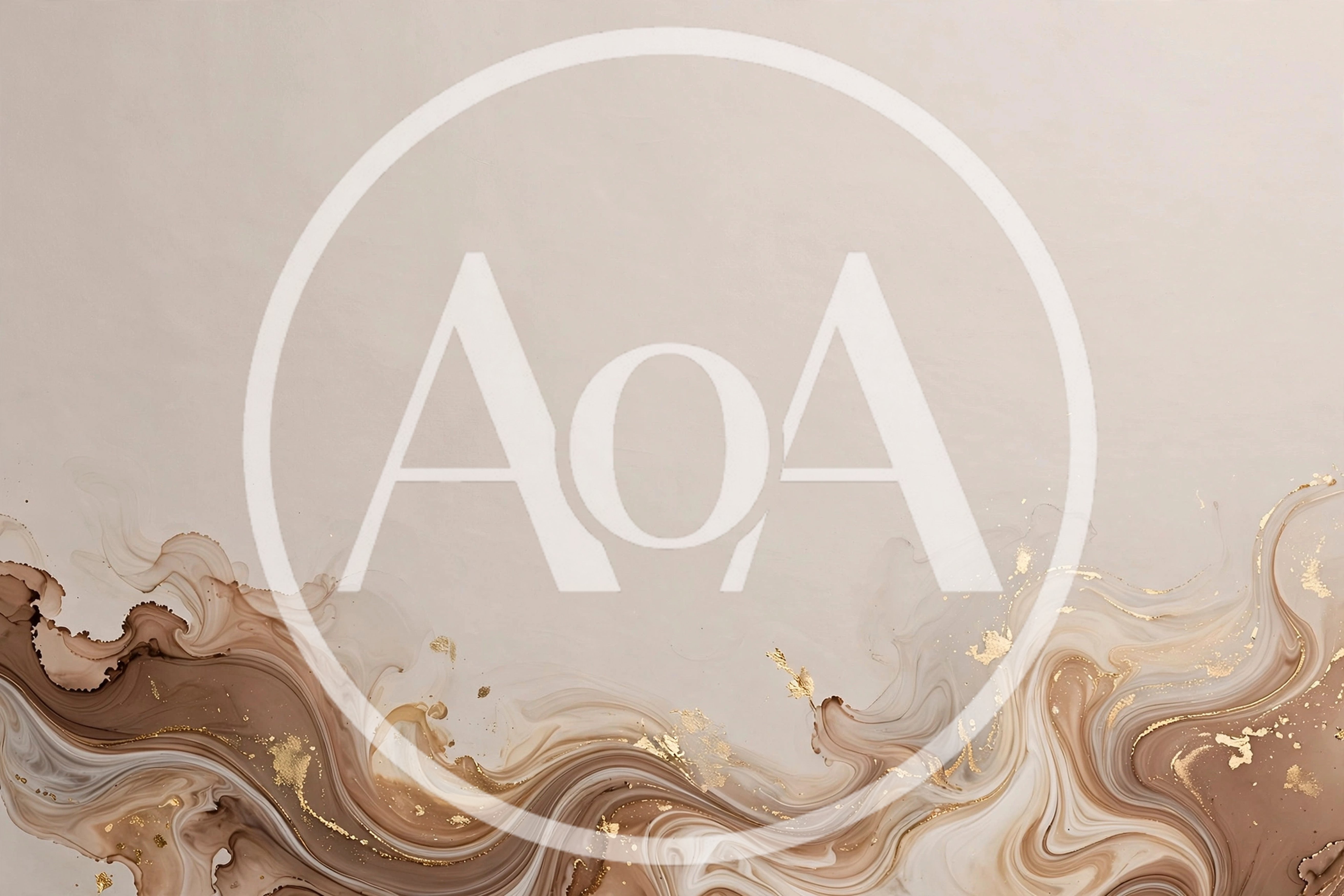 Abstract Brown And Gold Alcohol Ink Background