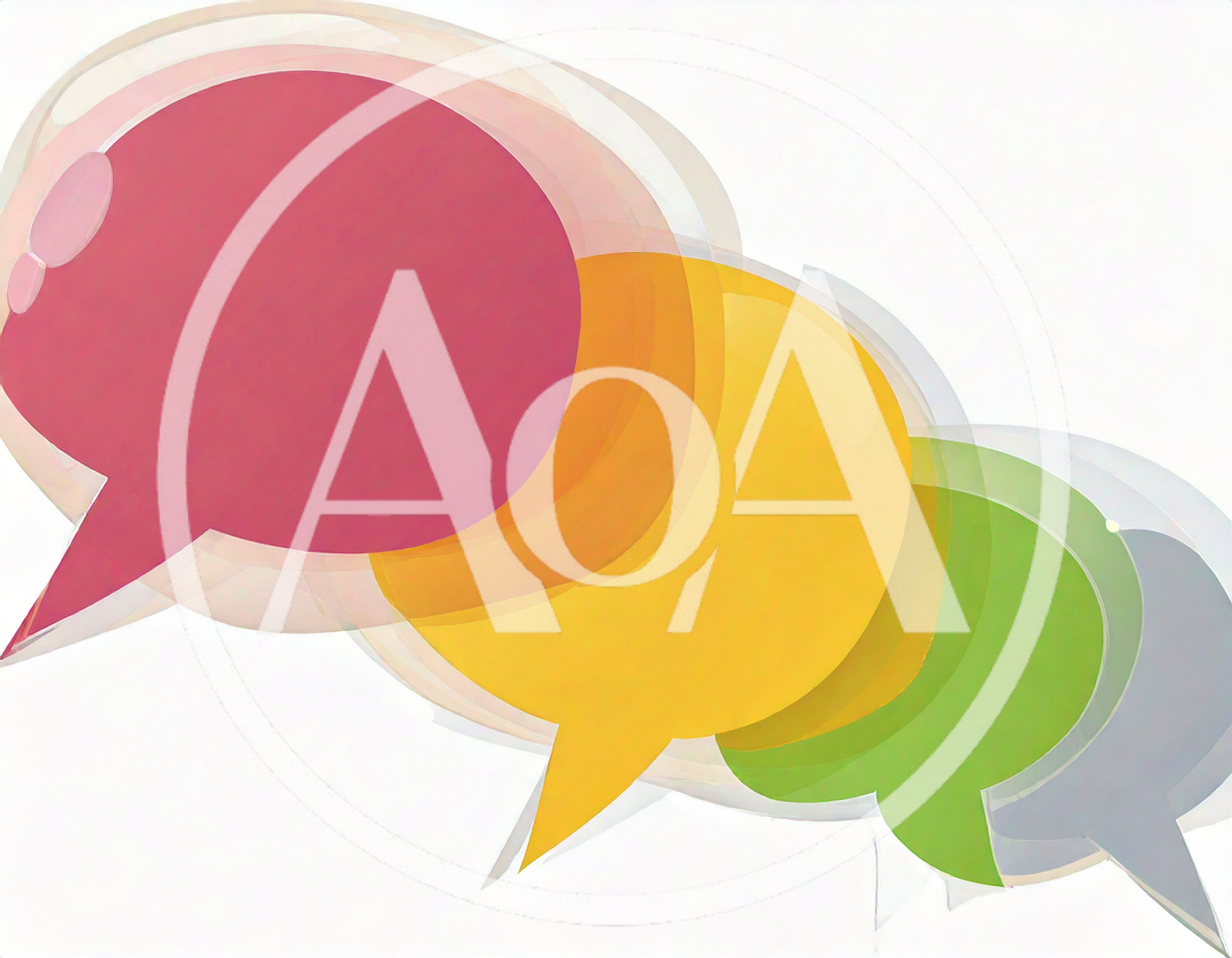 Overlapping Colorful Speech Bubbles Graphic