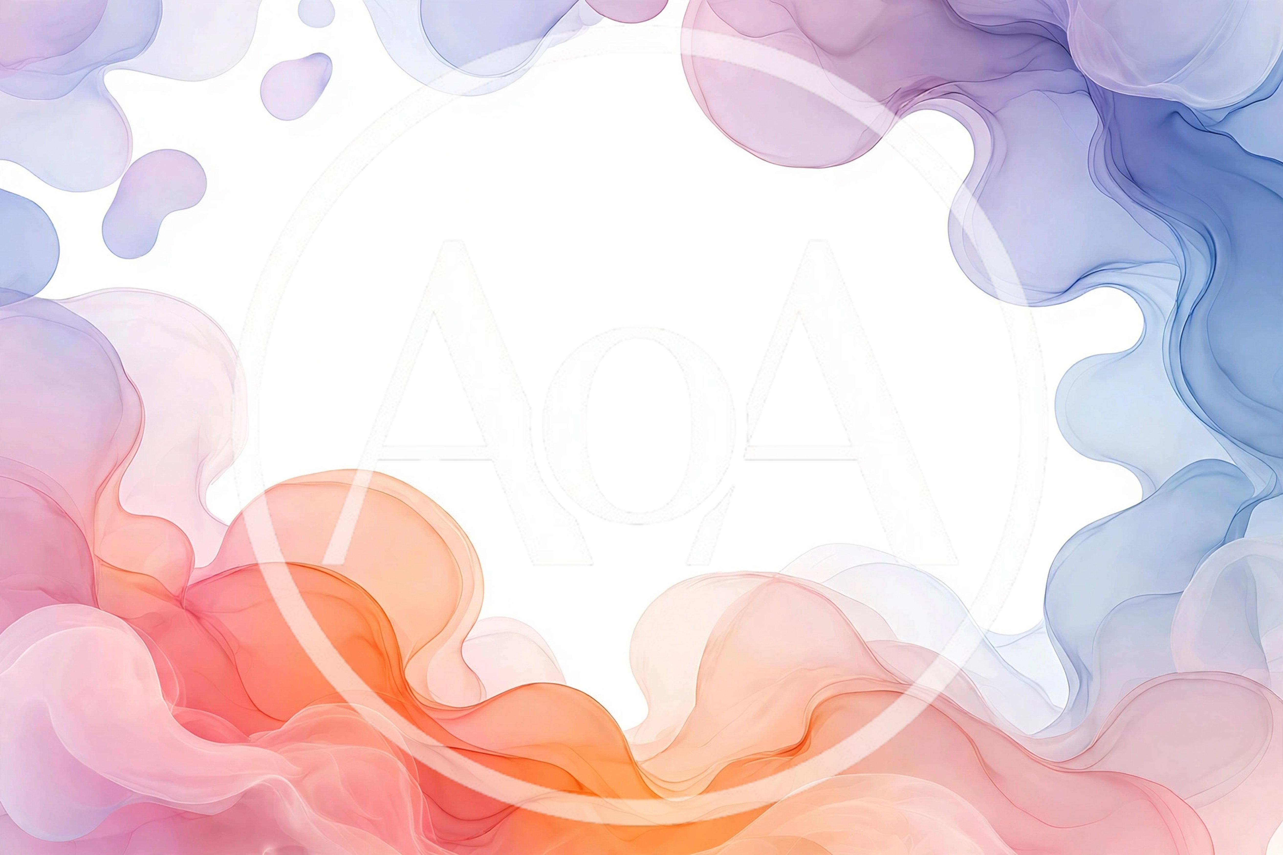 Abstract Alcohol Ink Background With Soft Pastel Swirls