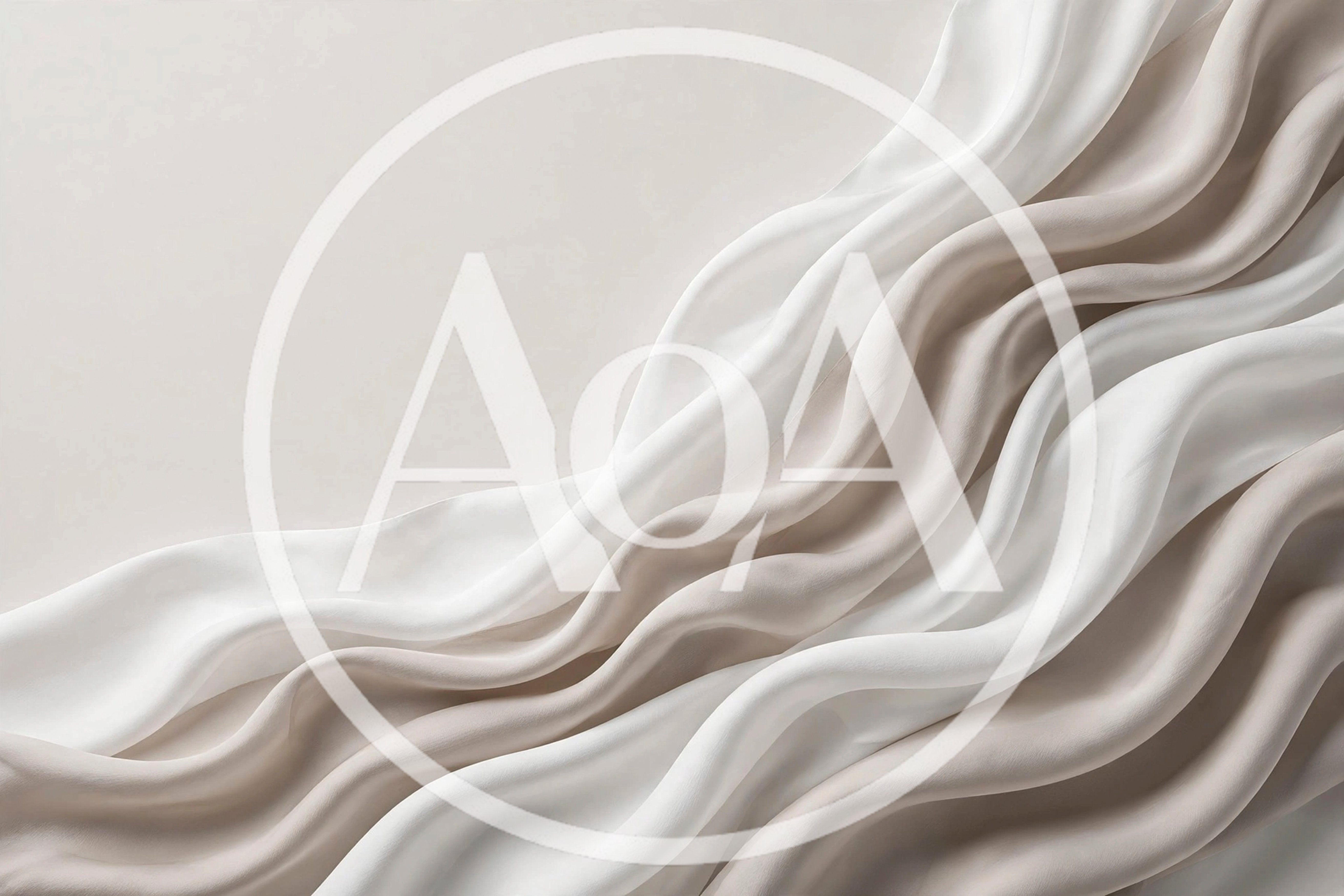 Elegant White And Beige Silk Fabric Waves
