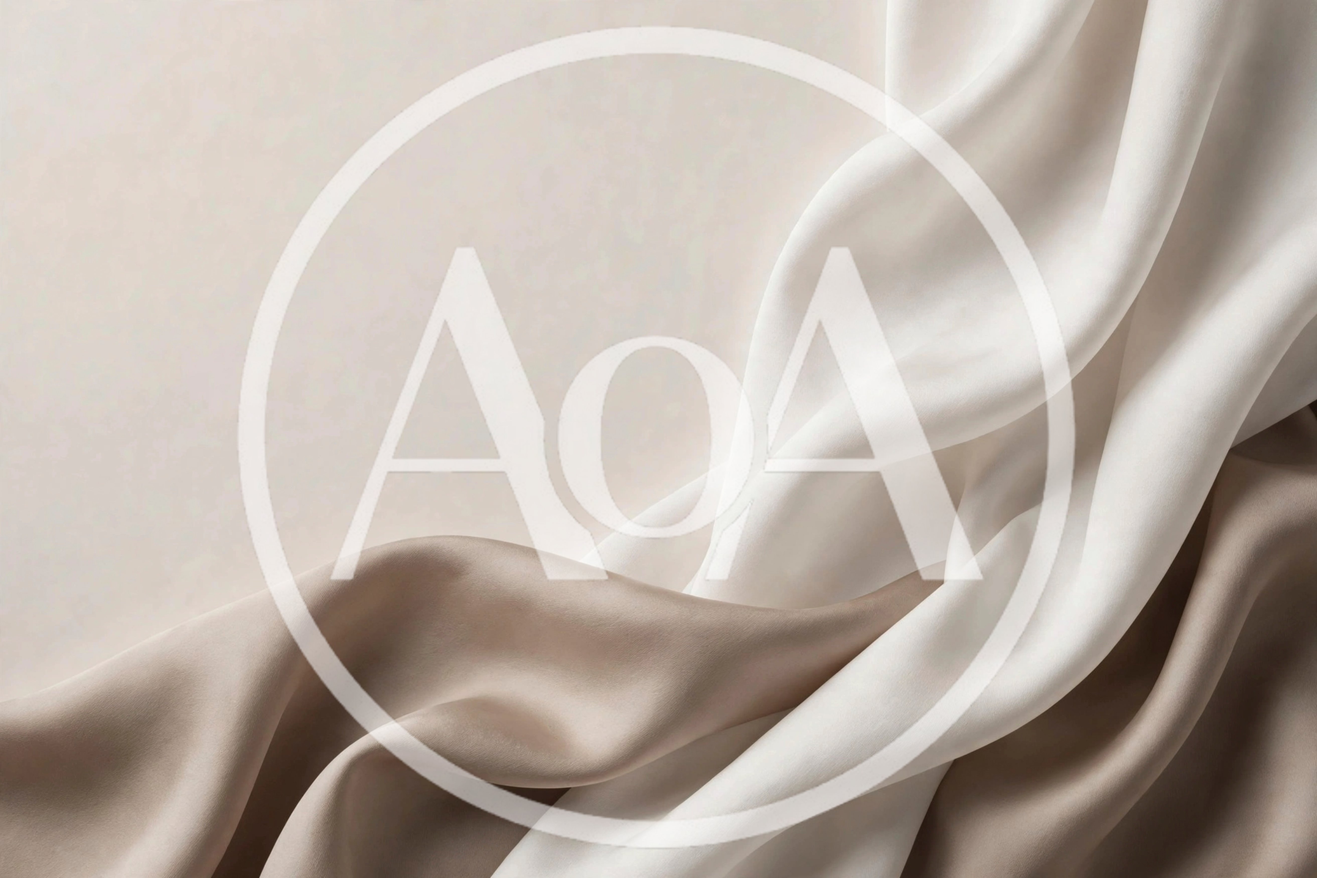 Elegant White and Beige Silk Fabric Drapes