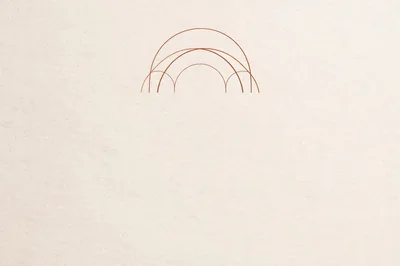 Minimalist Abstract Line Art Rainbow Design