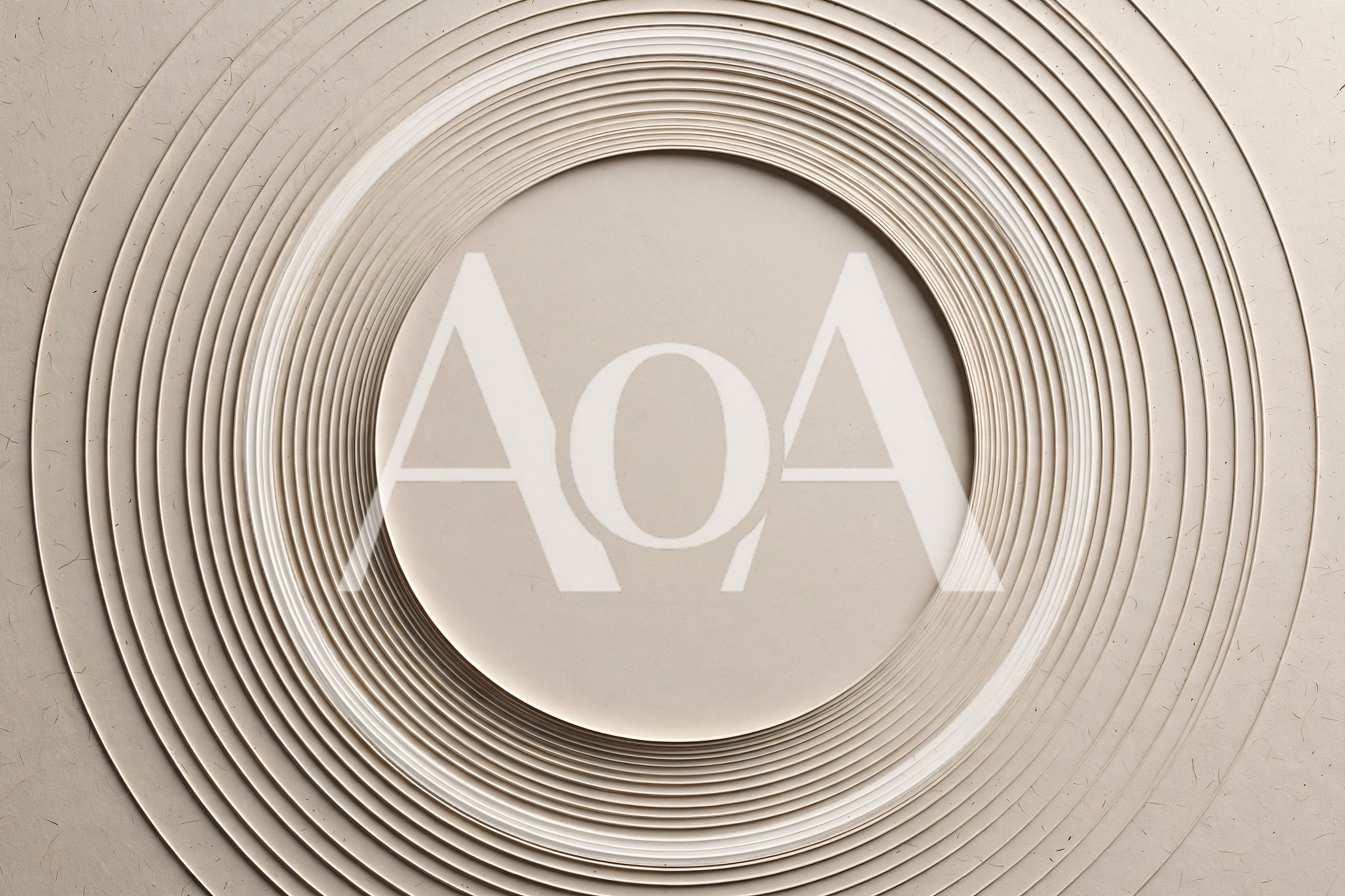 Abstract Concentric Circles Pattern On Textured Paper