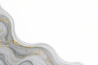 Abstract Grey Marble Background With Gold Leaf Accents