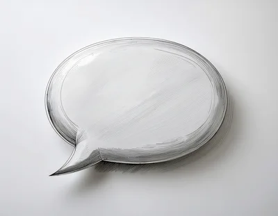 Hand Drawn Sketch Style Speech Bubble