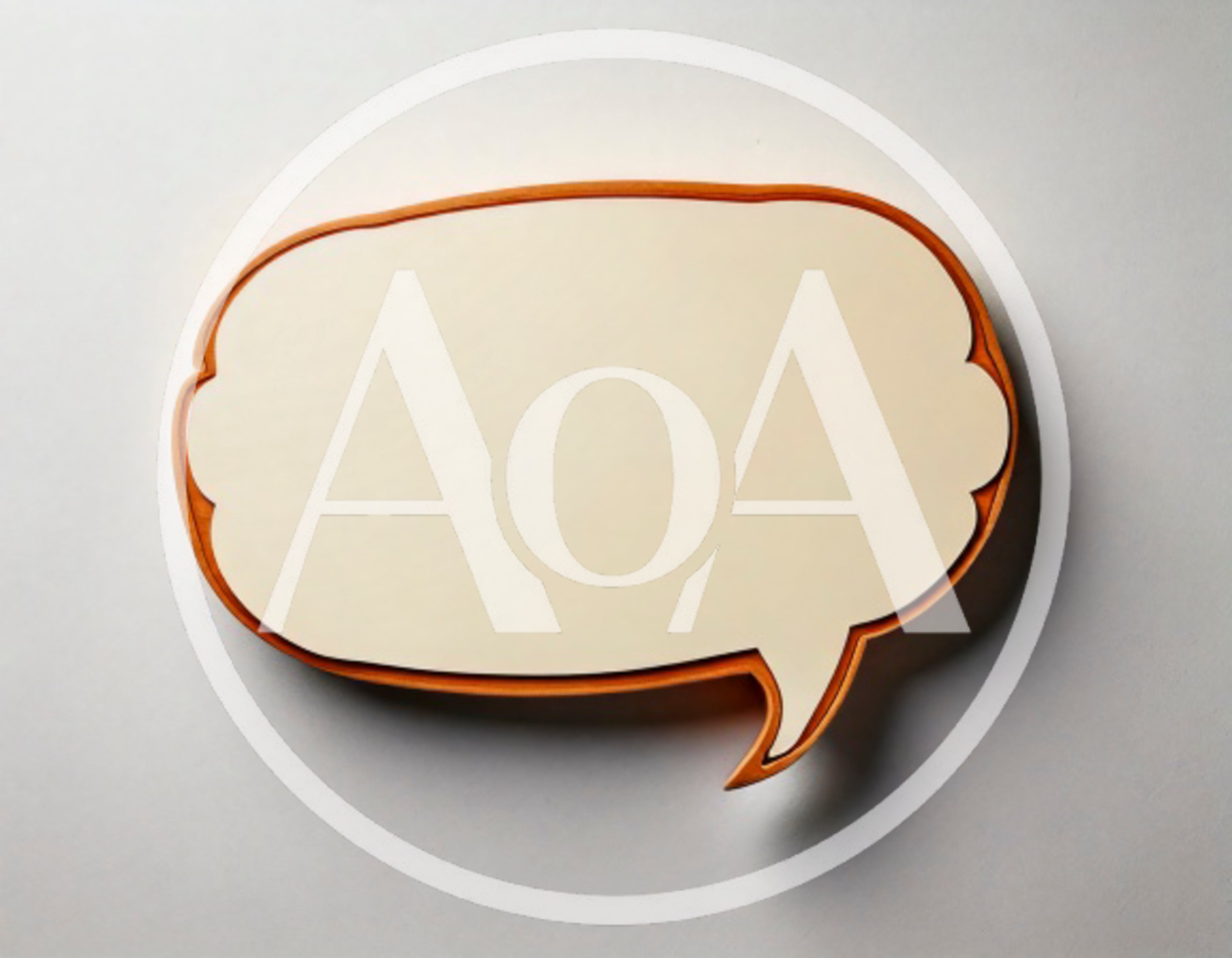 Wooden Speech Bubble Sign On White Background