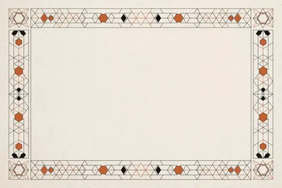 Art Deco Geometric Border Frame Design