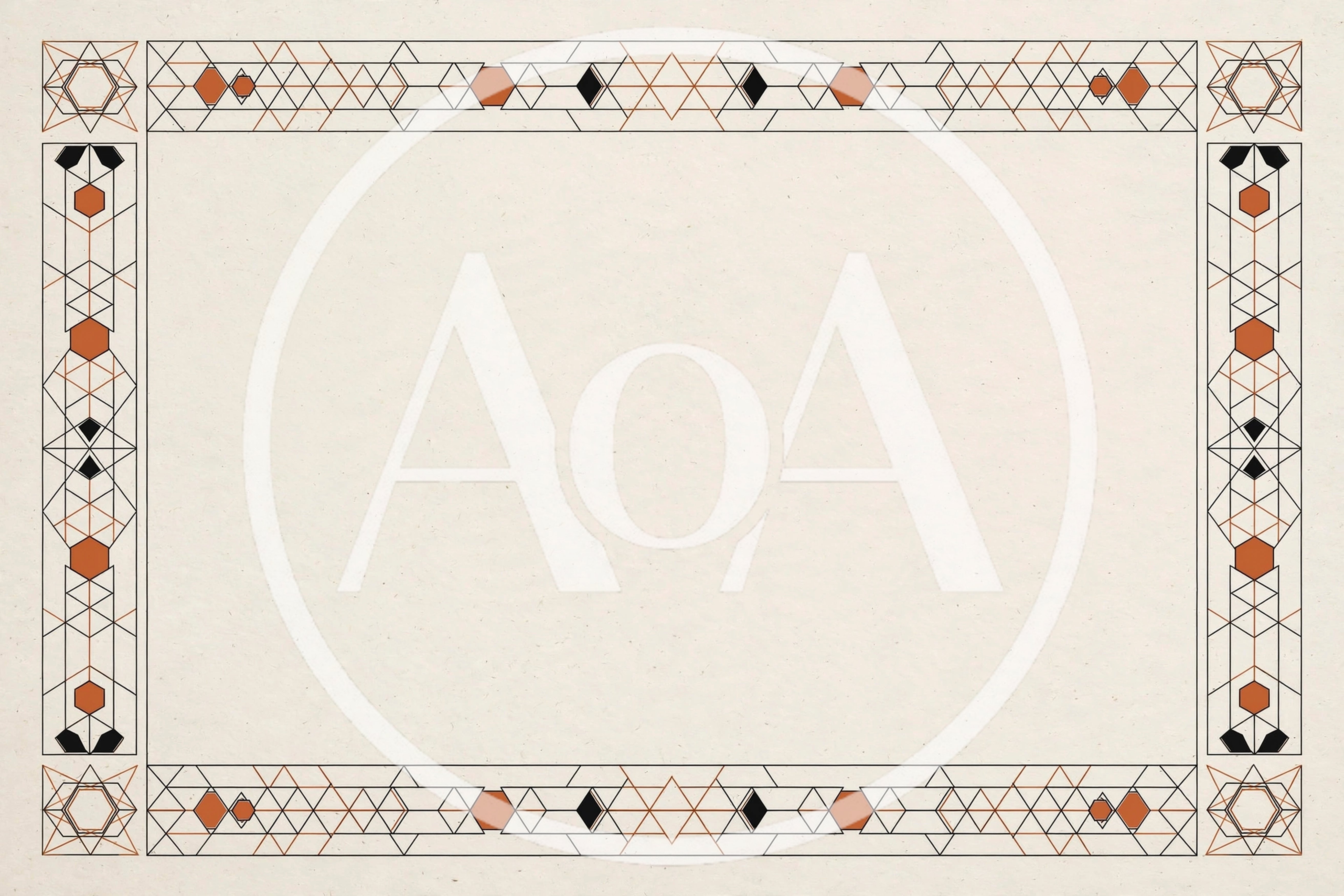 Art Deco Geometric Border Frame Design