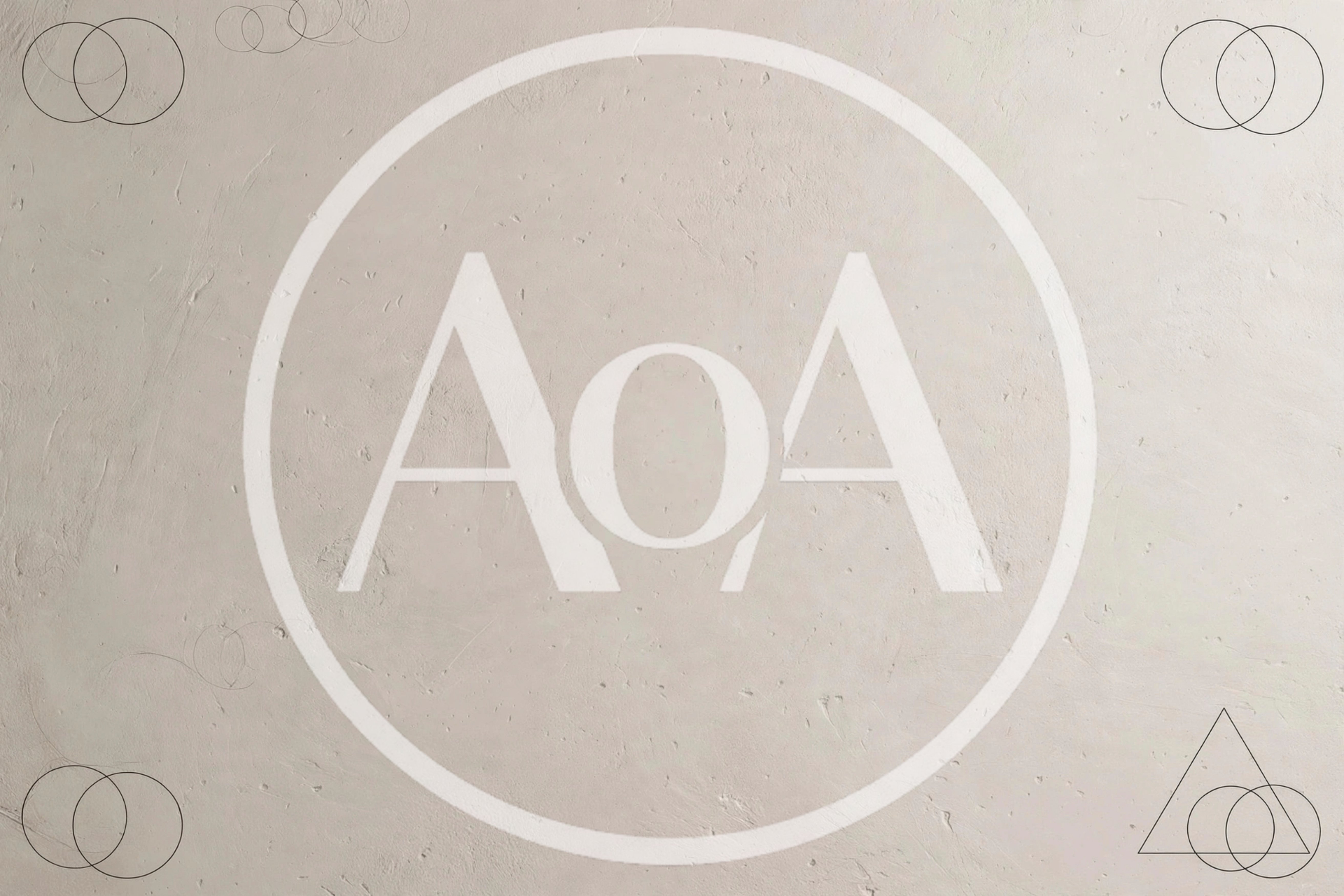 Minimalist Beige Concrete Texture With Geometric Line Art