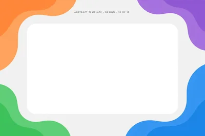 Abstract Colorful Wavy Border Background Template