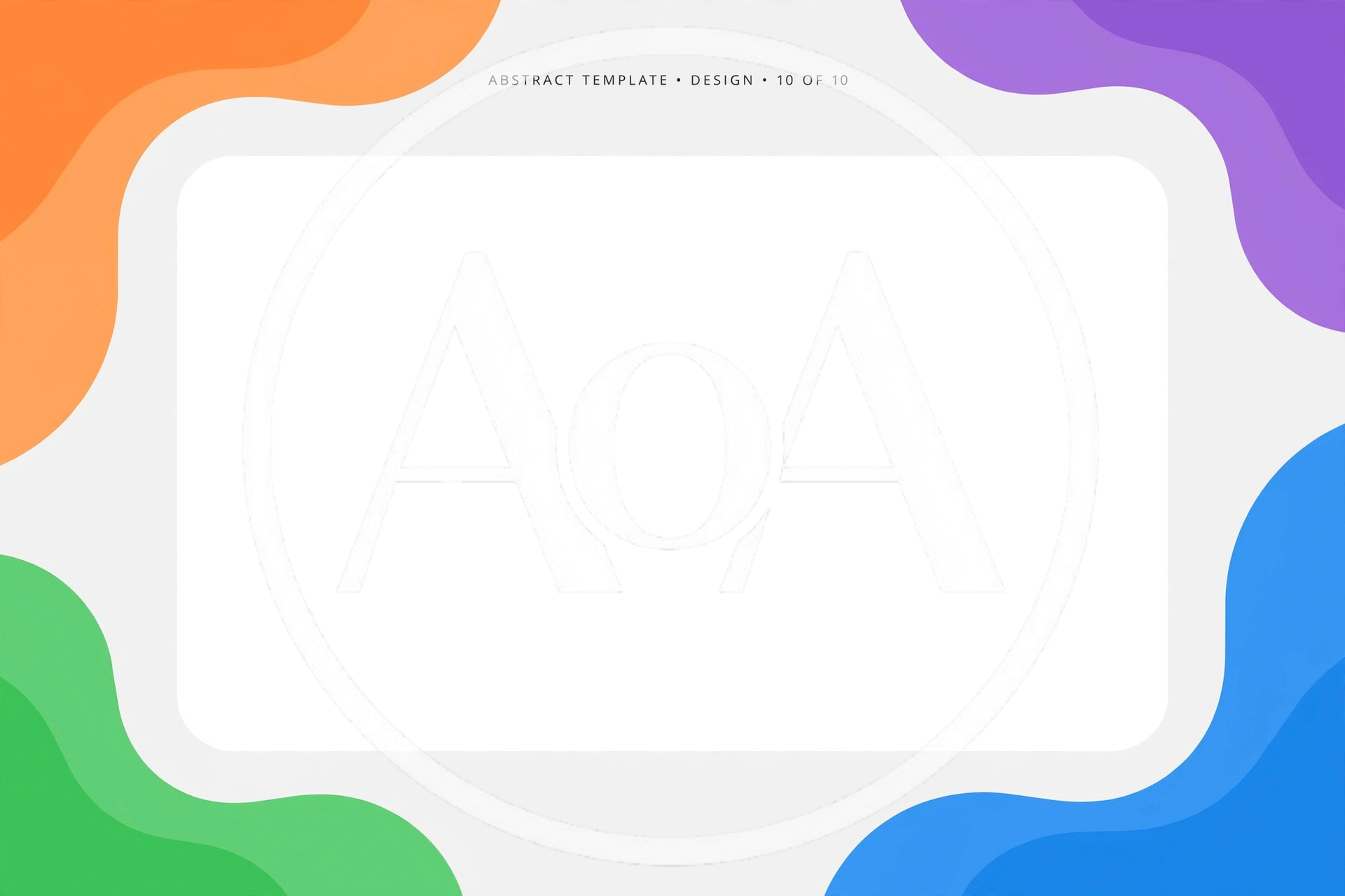 Abstract Colorful Wavy Border Background Template