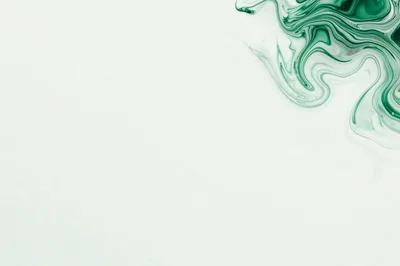 Abstract Green And White Marble Liquid Swirl Background