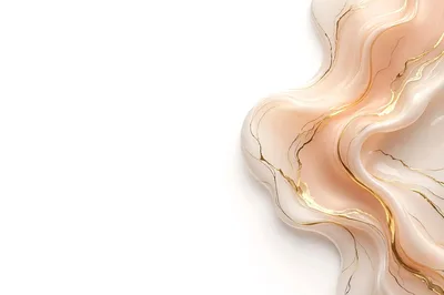 Abstract Liquid Marble Background With Gold Veins