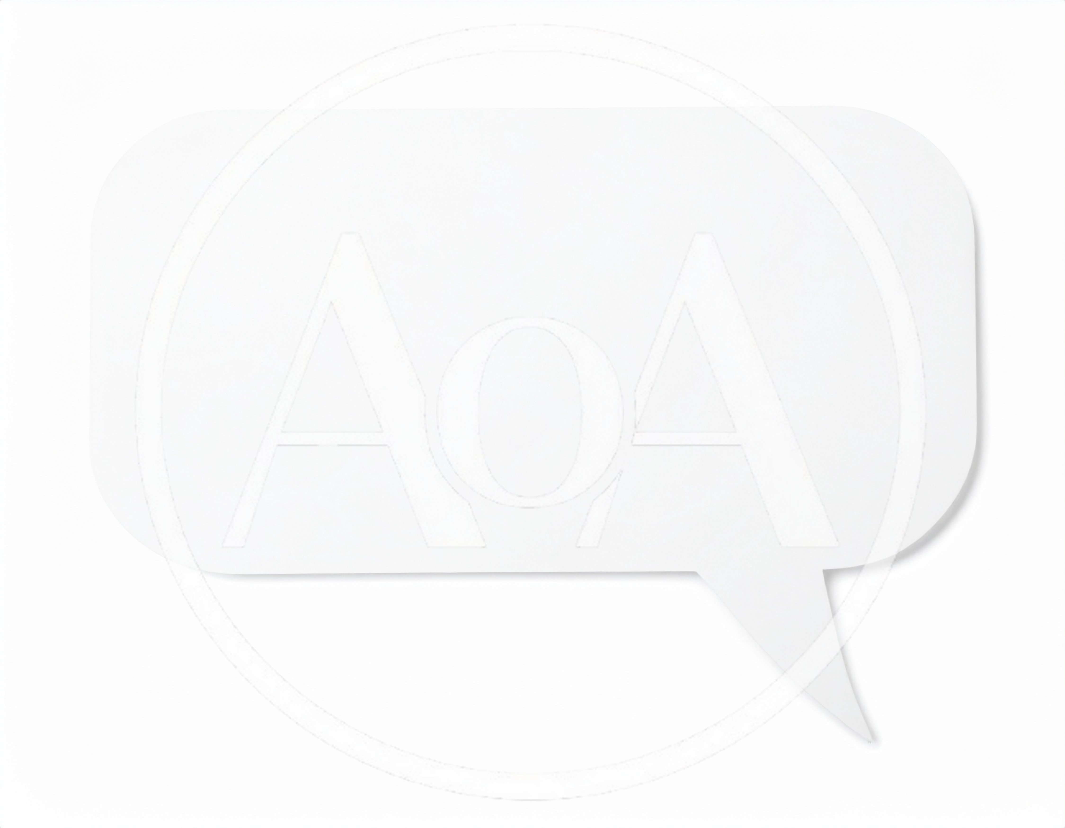 White Speech Bubble Cutout On White Background