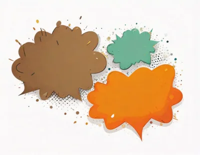Three Colorful Comic Book Style Speech Bubbles