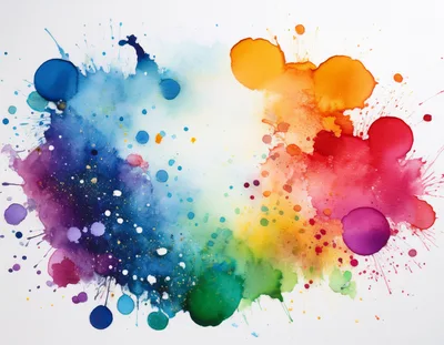 Abstract Watercolor Paint Splatter Background