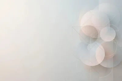 Abstract Geometric Background With Overlapping Circles And Lines