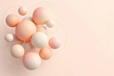 Abstract 3D Spheres With Geometric Rings