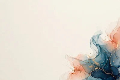 Abstract Alcohol Ink Background With Gold Accents