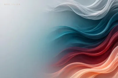 Abstract Flowing Silk Fabric Waves Background