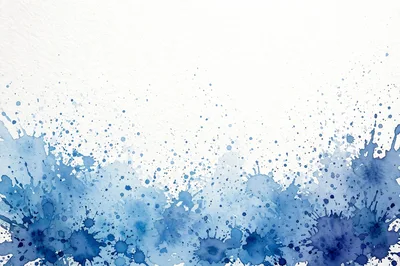 Blue Watercolor Paint Splatter Texture Background
