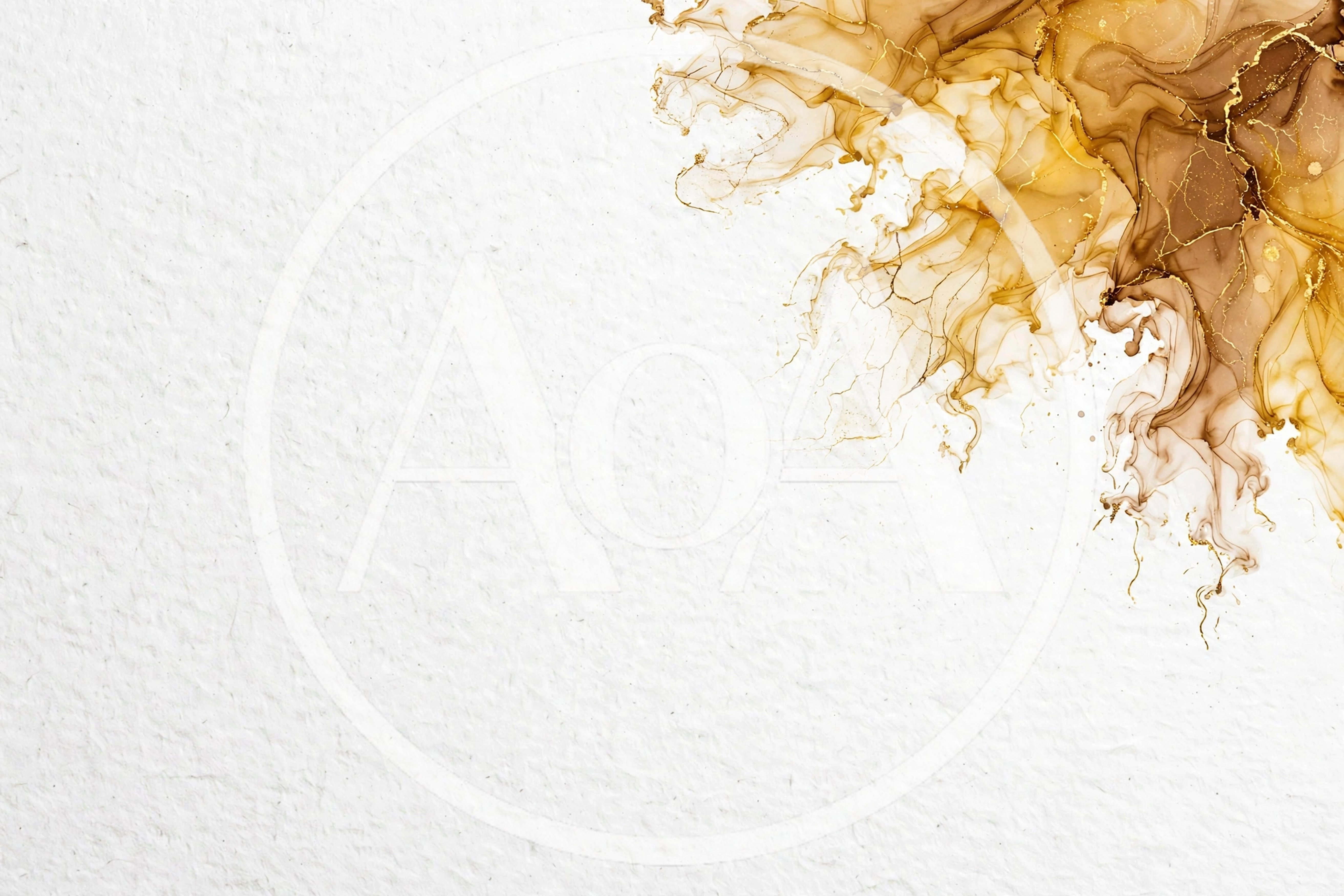Abstract Alcohol Ink Background With Gold Veins