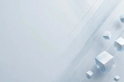 Abstract Background With Floating Geometric Cubes