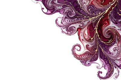 Abstract Purple And Gold Alcohol Ink Swirl Background