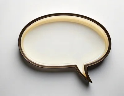Empty Speech Bubble Icon On White Background